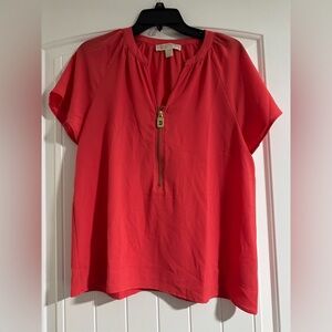 Michael Kors Medium Women's Coral Zipper Blouse